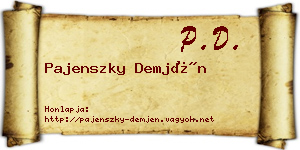Pajenszky Demjén névjegykártya